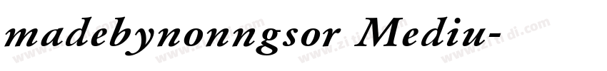 madebynonngsor Mediu字体转换
